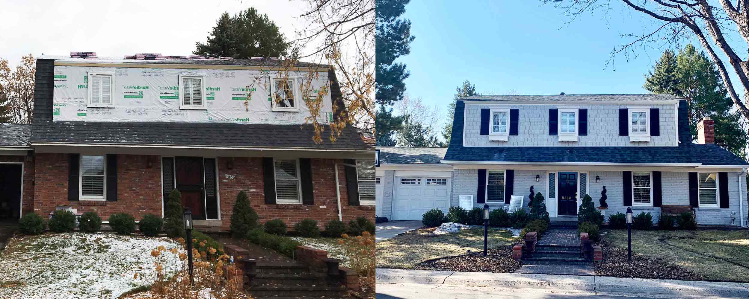 Before and after exterior siding with Capitol Exterior LLC